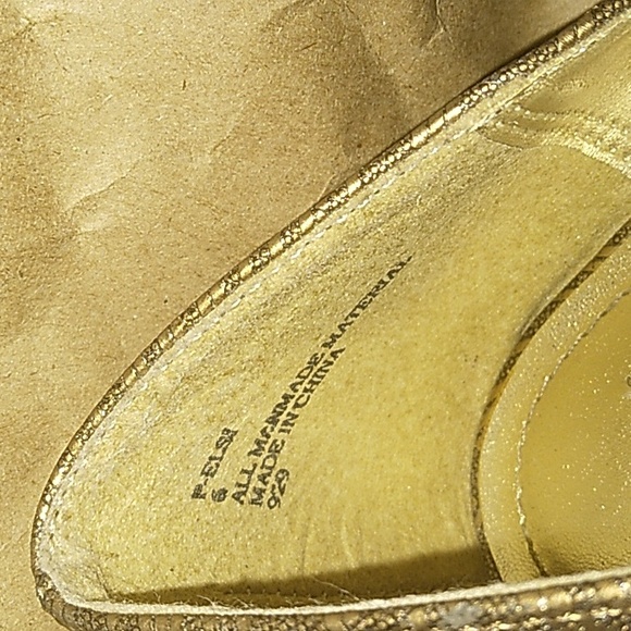 L@@K! Super Sexy Brand New STEVE MADDEN Metallic Sparkle Gold Peep Toe ELSI heel - Picture 11 of 16